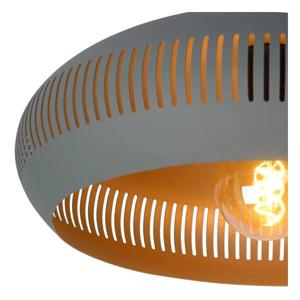 Lucide RAYCO - Plafonnière - Ø 45 cm - 1xE27 - Grijs - detail 2